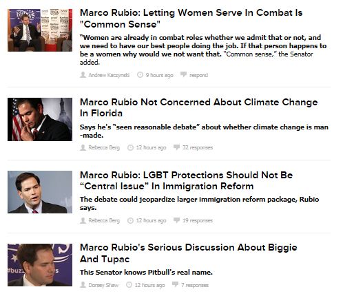 BuzzFeed Politics - Rubio interview headlines