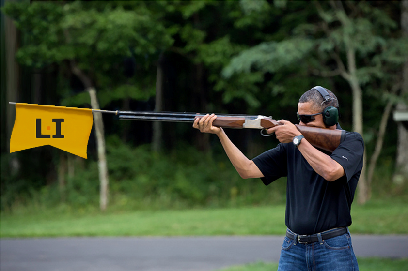 taking aim w LI flag