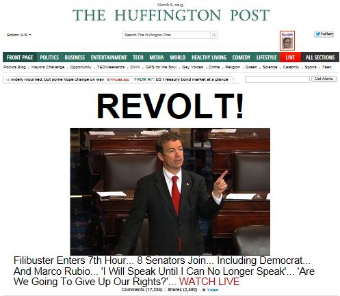 HuffPo - Rand Paul Filibuster