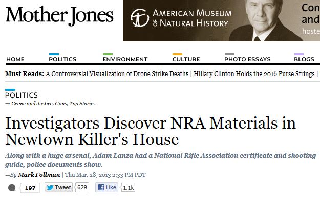 Mother Jones Lanza NRA