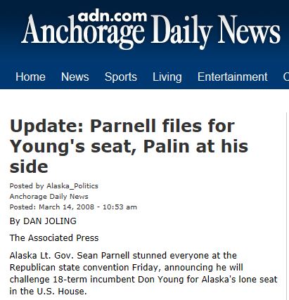 Palin Don Young challege 2008 Alaska DN