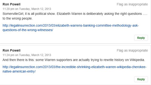 Patch Comments Ron Powell re Warren