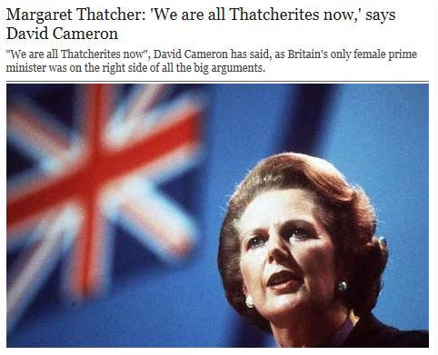 Telegraph We are all thatcherites now
