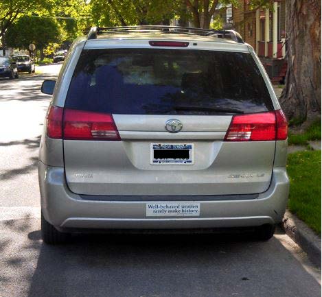 Bumper Sticker - Ithaca - Well Behaved Women Van
