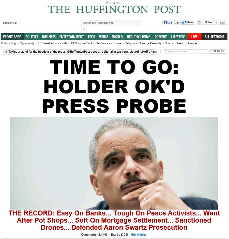 HuffPo - Holder Time to Go