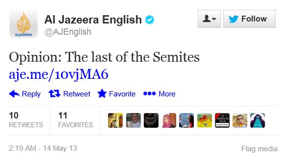 Twitter - @AJEnglish - Last of the Semites
