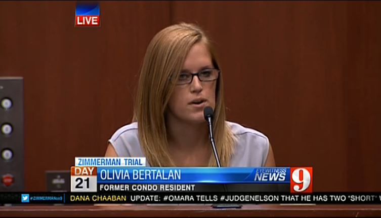 Olivia Bertalan Witness Zimmerman case