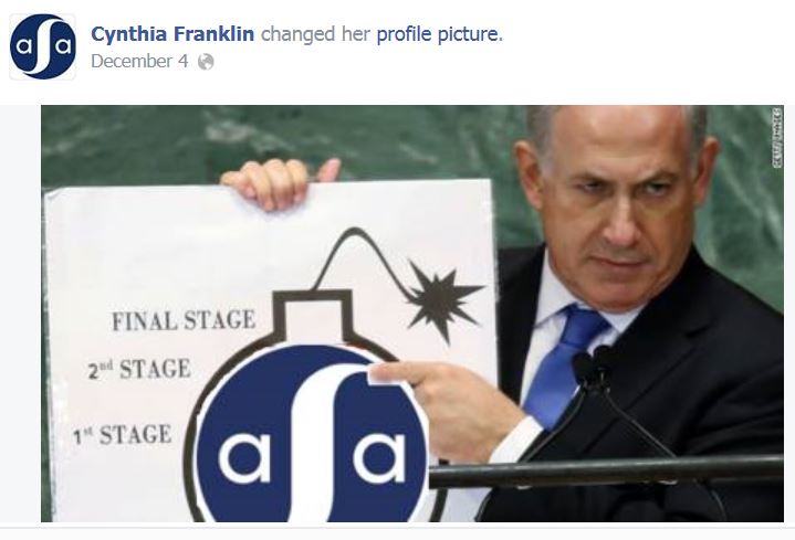 Cynthia Franklin Profile Netanyahu ASA Bomb