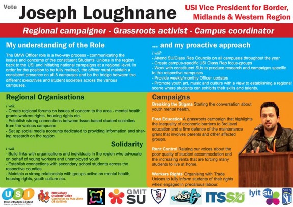 Joseph Loughnane campaign poster