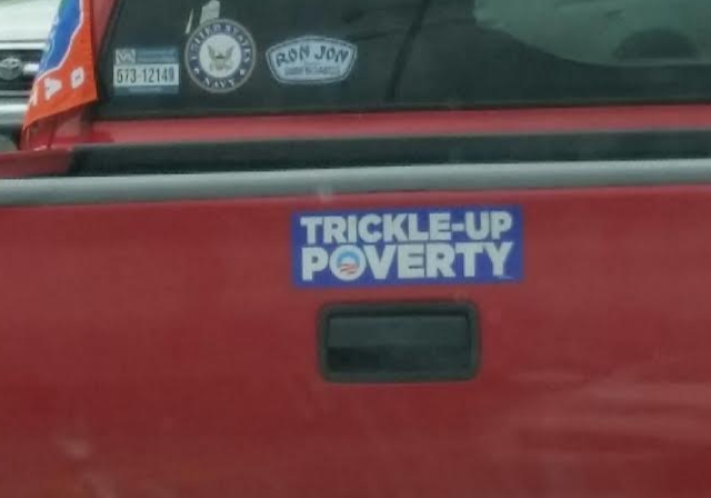 Bumper Sticker - Gainesville FL - Trickle Up Poverty