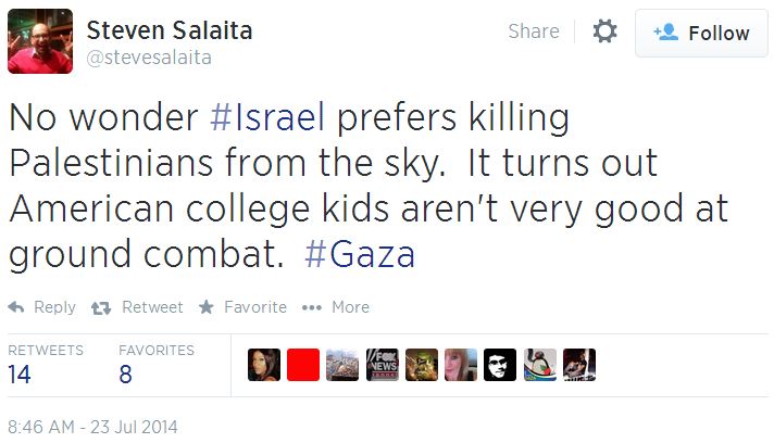 Twitter - @SteveSalaita - American college kids not good at ground combat