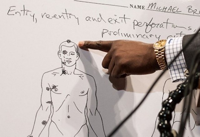 Michael Brown Autopsy Sketch Ferguson