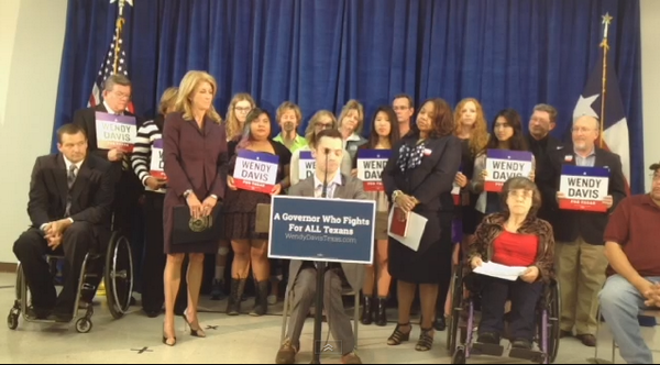 Wendy Davis wheelchair rally