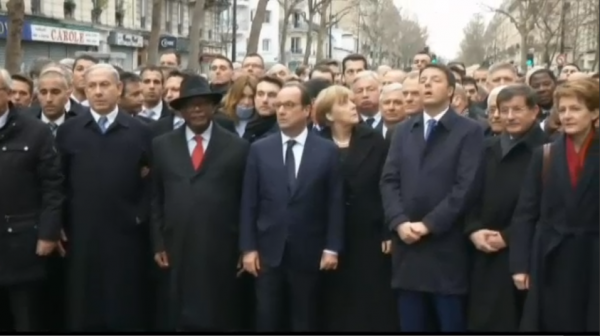 Paris National Unity Rally Netanyahu others