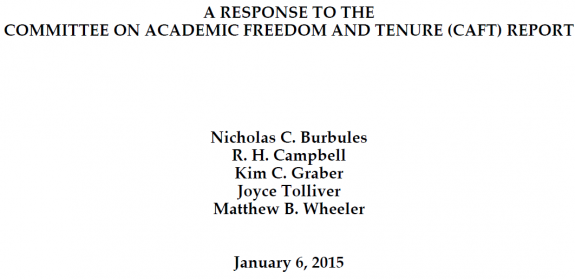 Response from Faculty to CAFT Report Steven Salaita