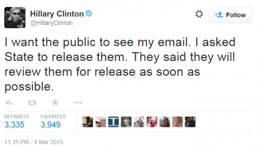 Hillary Tweet See Emails