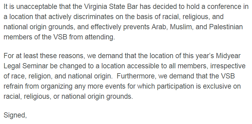 Virginia State Bar Email from 36 Members March 27 2015 2