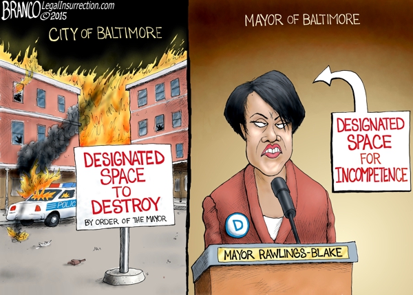 Baltimore Destroy Space A F Branco Conservative Cartoon