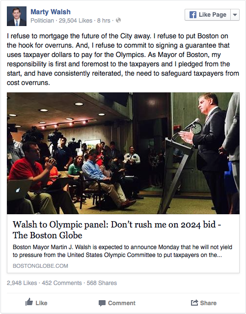 marty walsh boston olympic