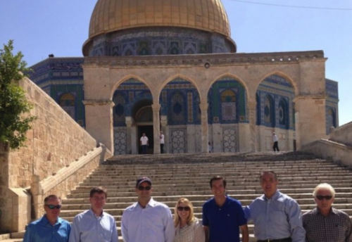 Members of US congressional delegation at the Temple Mount, August 2015 Credit: Israel Allies Foundation