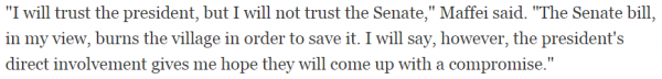 Dan Maffei Obamacare burns the village in order to save it