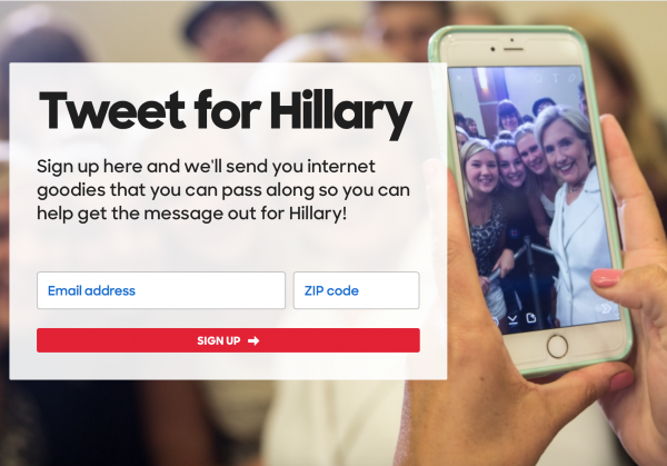 Tweet for hillary clinton campaign grassroots digital media sign up scandal email benghazi 2016 democrat