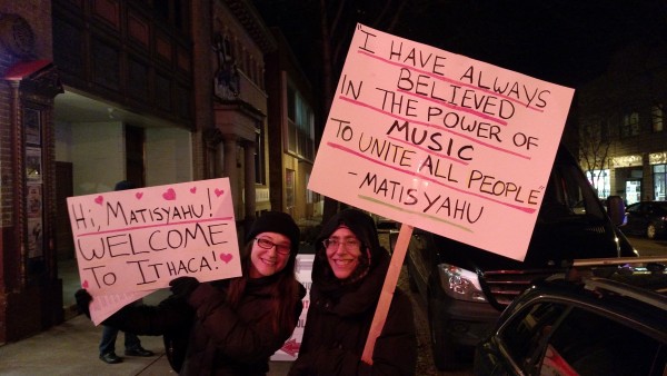 Matisyahu Ithaca Supporters With Signs Power of Music