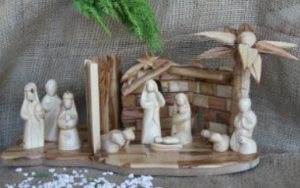 Nativity Scene with Security Fence (For Sale from Bethlehem Bible College)