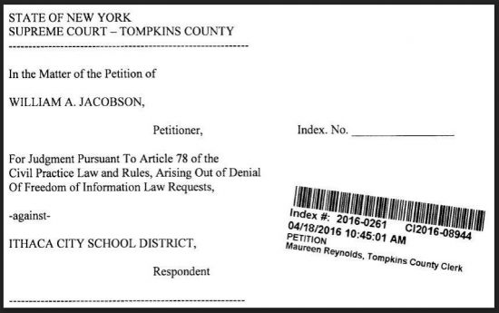 Jacobson v ICSD - Petition Caption