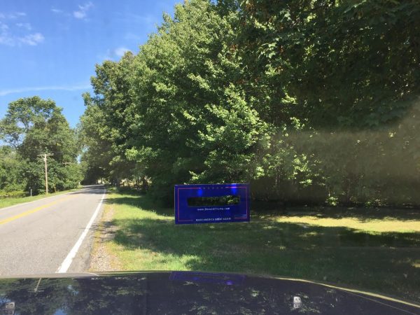 Trump Sign Cut Out Hampton Falls NH full