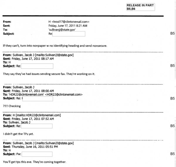 Hillary Email Remove Markings From Fax