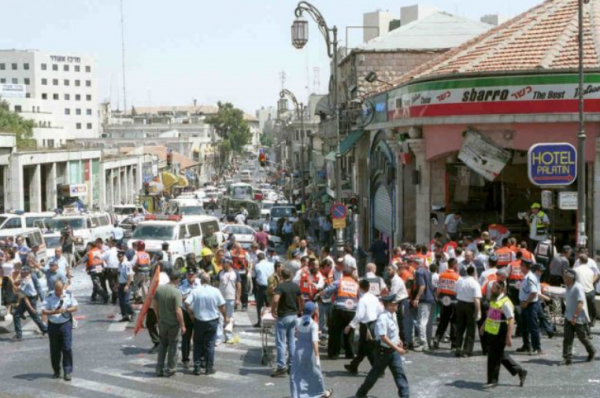 Sbarro minutes after the bombing | Credit: Times of Israel
