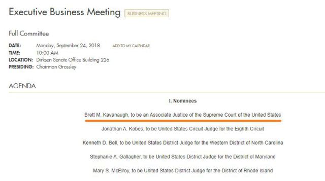 http://jamiedupree.blog.ajc.com/2018/09/21/at-impasse-over-testimony-by-accuser-gop-sets-monday-panel-vote-on-kavanaugh/