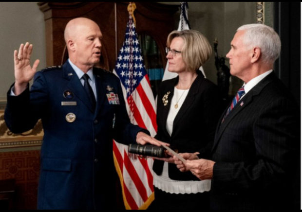 White House/Released Photo - https://americanmilitarynews.com/2020/01/space-forces-official-bible-blessing-attacked-by-military-church-separation-group-threatening-lawsuit/