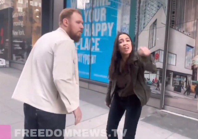 AOC Lets ‘F’ Bomb Fly After Anti-Israel Protesters Confront Her at ...